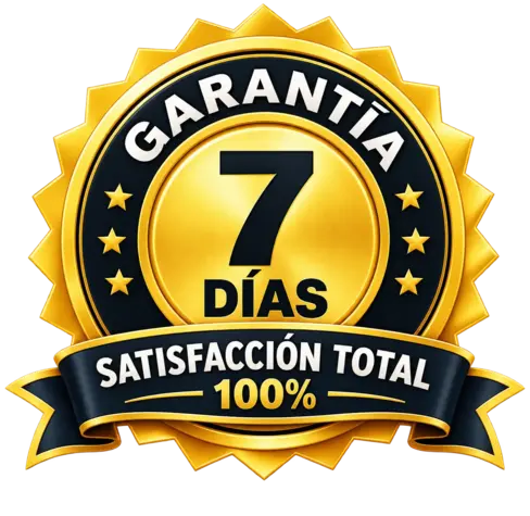 Garantía de satisfacción total por 7 días